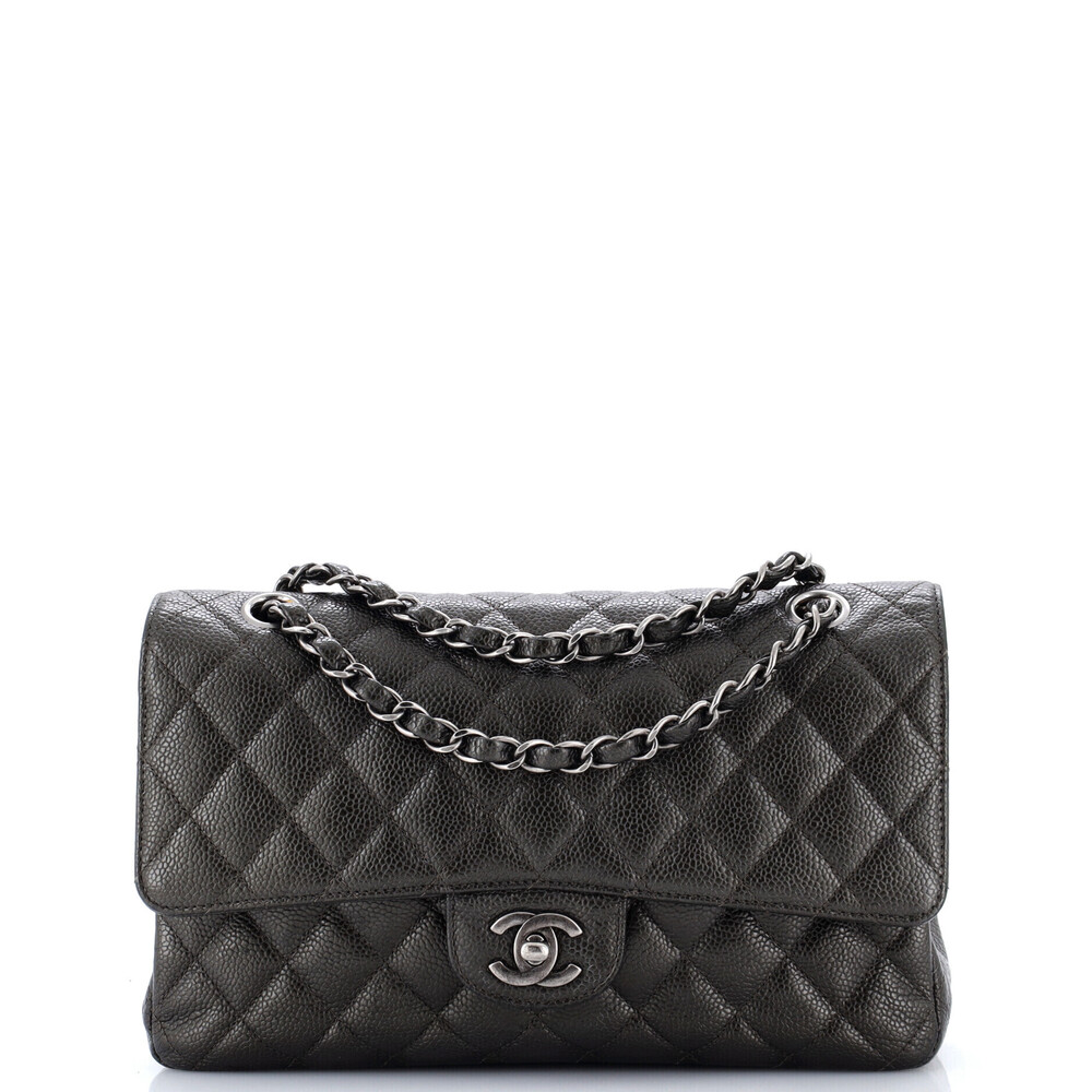 Chanel Medium Classic Double Flap Bag Quilted Caviar